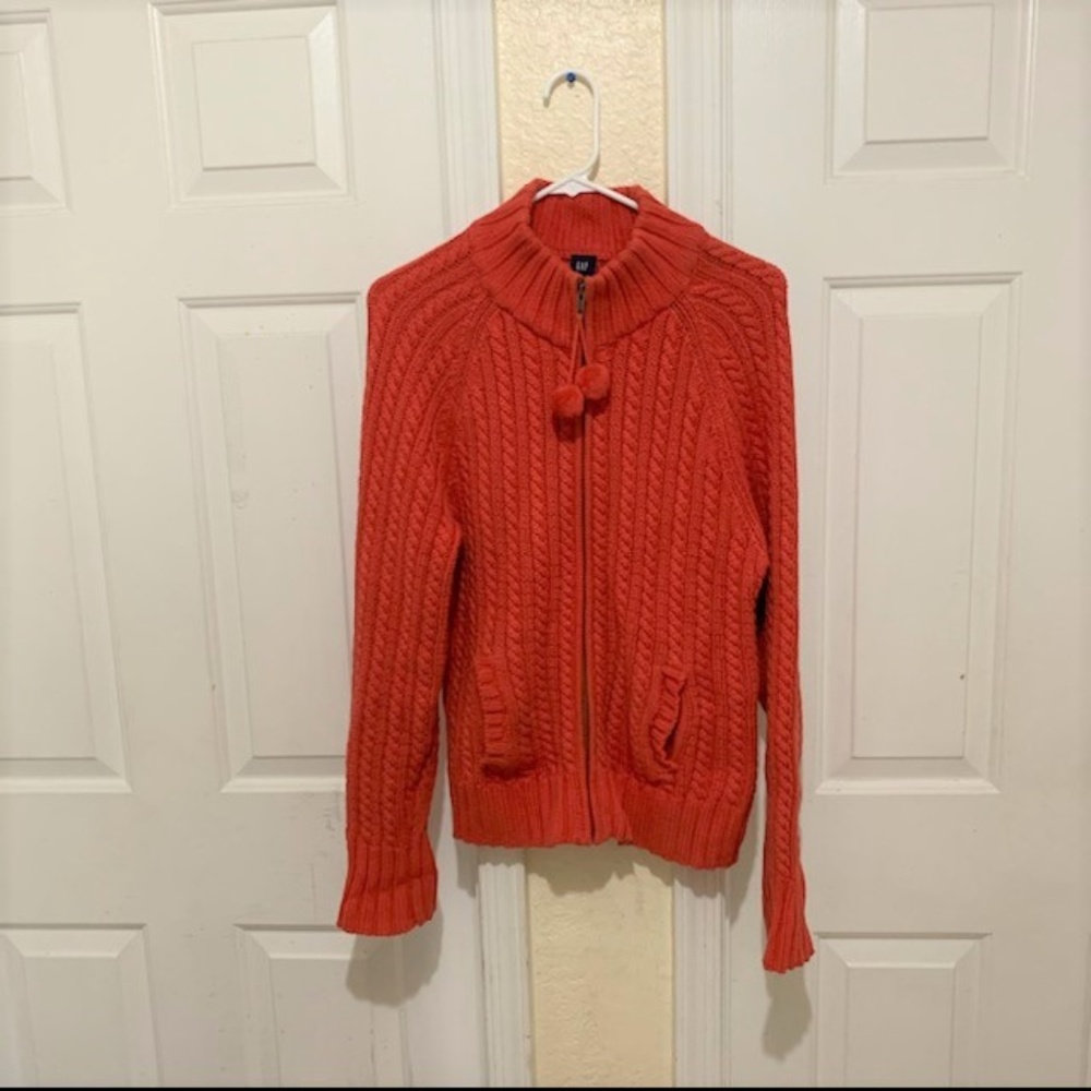 GAP Red Cardigan Sweater Large